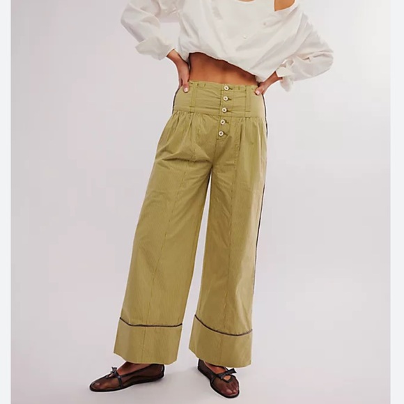 Free People Pants - **NWT** Good Call Striped Pull On Pants